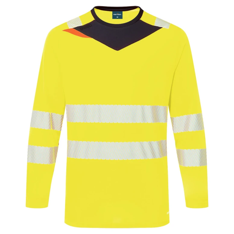 Langarm-Arbeitsshirt mit hoher Sichtbarkeit Portwest DX416