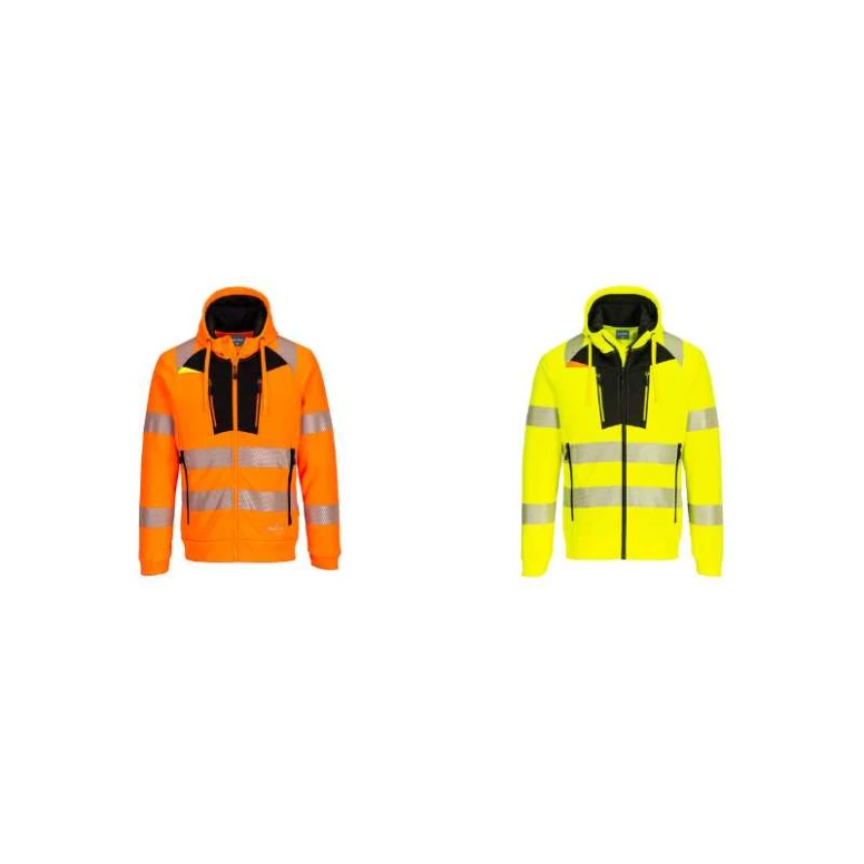 Arbeitssweatshirt mit Kapuze und hoher Sichtbarkeit mehrtaschig Portwest DX484