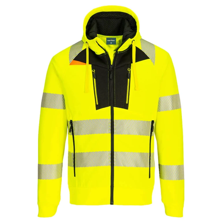 Arbeitssweatshirt mit Kapuze und hoher Sichtbarkeit mehrtaschig Portwest DX484