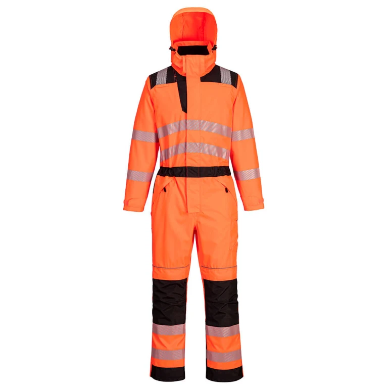 Hochsichtbarer Arbeitsoverall mit mehreren Taschen wasserdicht Portwest PW355