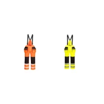Hochsichtbare Arbeitshose mit Latz wasserdicht und mit mehreren Taschen Portwest PW356