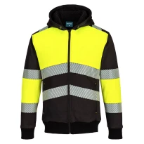 Arbeitssweatshirt mit hoher Sichtbarkeit und Winterkapuze Portwest PW377