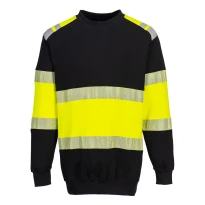 Arbeits Sweatshirt mit hoher Sichtbarkeit Flammhemmend und Multi-Norm Portwest FR716