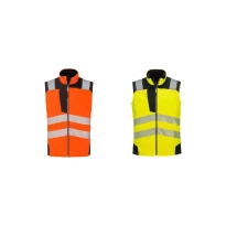 Arbeitsweste mit hoher Sichtbarkeit Mehrtaschen Softshell winddicht und wasserdicht Portwest PW325