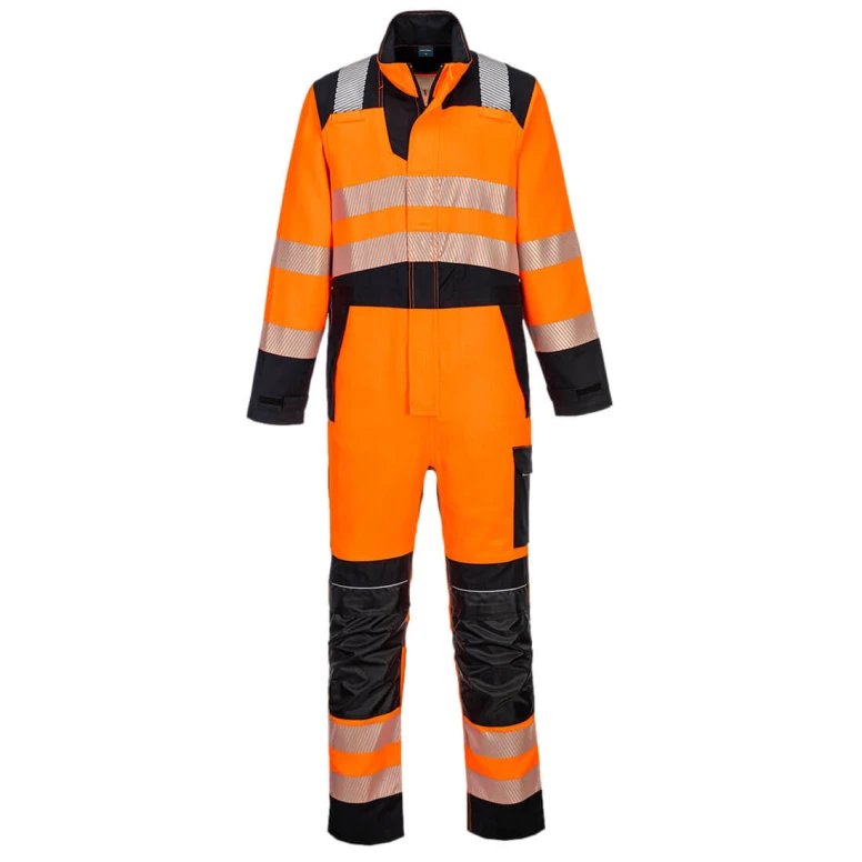 Arbeitsoverall mit hoher Sichtbarkeit Mehrtaschen flammhemmend Portwest FR509
