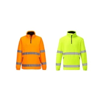 Fleecejacke Hochsichtbar Halb-Reißverschluss Portwest F302