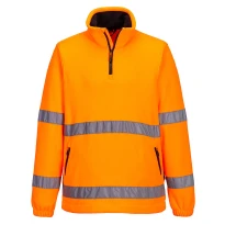 Fleecejacke Hochsichtbar Halb-Reißverschluss Portwest F302
