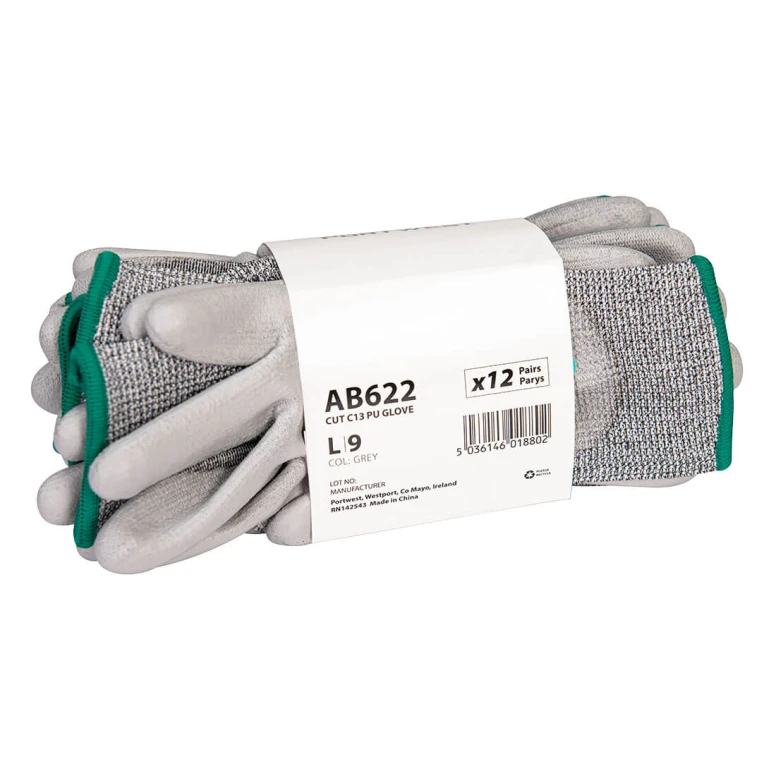 12 Stück - Schnittfeste hitzebeständige elastische Arbeitshandschuhe Portwest AB622