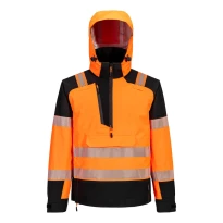 Arbeitsjacke Hohe Sichtbarkeit Multitaschen Wasserdicht Stretch Mit Kapuze Portwest T161