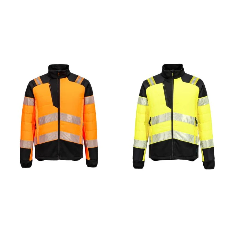 Arbeitsjacke Hohe Sichtbarkeit Multitaschen Wasserdicht Stretch Portwest T170