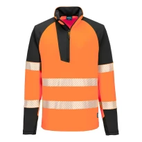 Arbeits-Sweatshirt Hohe Sichtbarkeit Stretch Halb-Reißverschluss Wasserdicht Portwest T172 2