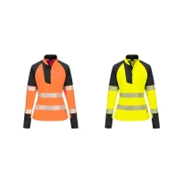 Arbeitssweatshirt mit Hoher Sichtbarkeit Stretch Halb-Zip Wasserdicht für Damen Portwest T173