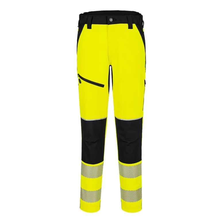 Arbeitshose Hochsichtbar Mehrtaschen Wasserdicht Stretch Portwest T140