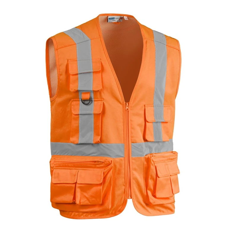 Arbeitsweste mit hoher Sichtbarkeit und vielen Taschen Sottozero Star 7045