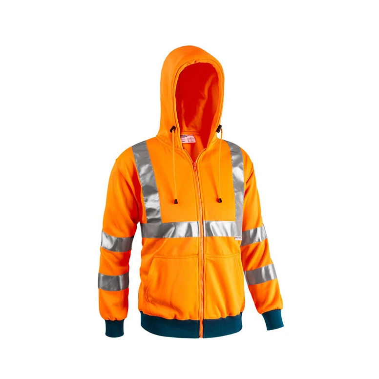 Arbeits-Sweatshirt mit hoher Sichtbarkeit und durchgehendem Reißverschluss und Kapuze Sottozero Flash 7680
