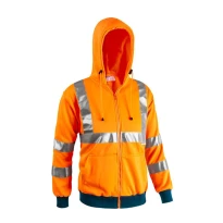 Arbeits-Sweatshirt mit hoher Sichtbarkeit und durchgehendem Reißverschluss und Kapuze Sottozero Flash 7680
