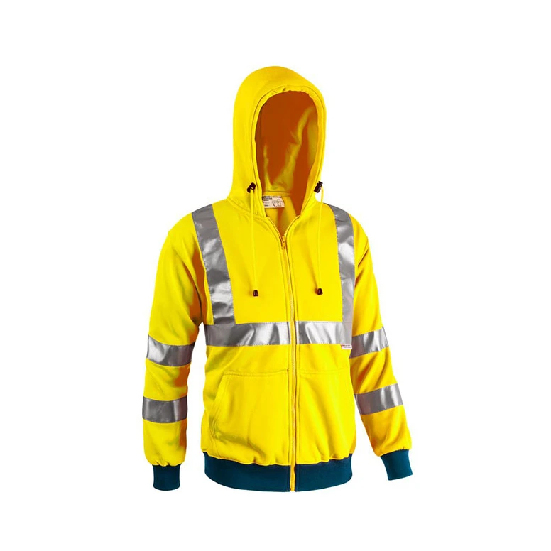 Arbeits-Sweatshirt mit hoher Sichtbarkeit und durchgehendem Reißverschluss und Kapuze Sottozero Flash 7680