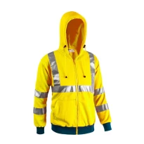 Arbeits-Sweatshirt mit hoher Sichtbarkeit und durchgehendem Reißverschluss und Kapuze Sottozero Flash 7680