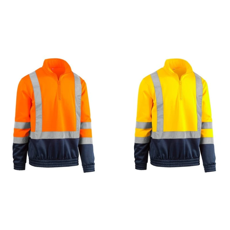 Arbeits-Sweatshirt mit hoher Sichtbarkeit Halb-Zip Sottozero Smash 7880