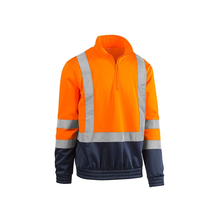 Arbeits-Sweatshirt mit hoher Sichtbarkeit Halb-Zip Sottozero Smash 7880