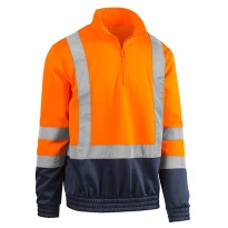 Arbeits-Sweatshirt mit hoher Sichtbarkeit Halb-Zip Sottozero Smash 7880