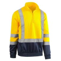 Arbeits-Sweatshirt mit hoher Sichtbarkeit Halb-Zip Sottozero Smash 7880