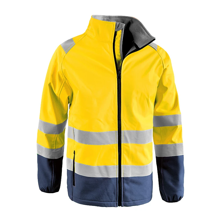 Arbeitsjacke mit hoher Sichtbarkeit Multitasche Softshell Stretch Sottozero Solarsoft 2345