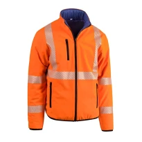 Arbeitsjacke mit hoher Sichtbarkeit Multitaschen Softshell Wendejacke Sottozero Doubler 2399