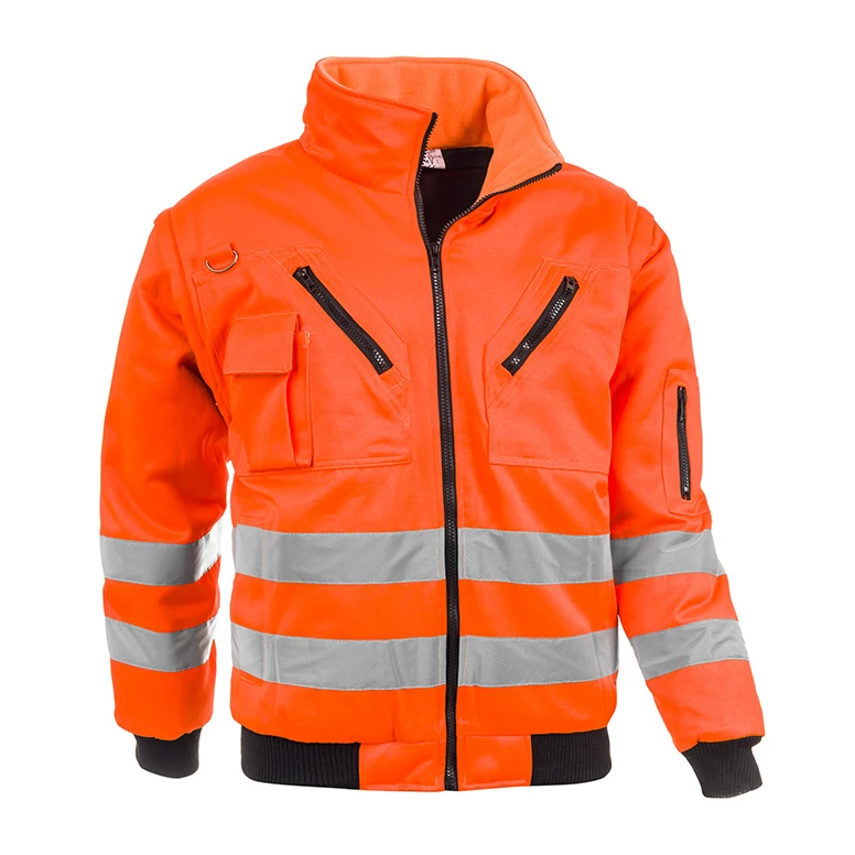 Arbeitsjacke mit hoher Sichtbarkeit Multitaschen Sottozero Neuer Straßenwärter 2380