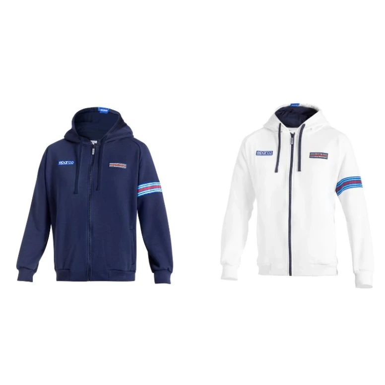 Arbeitskapuzenjacke mit durchgehendem Reißverschluss Sparco Martini Racing Hooded Full Zip BMF0013D0