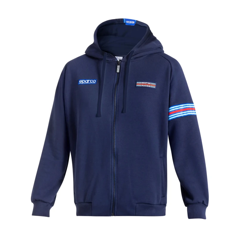 Arbeitskapuzenjacke mit durchgehendem Reißverschluss Sparco Martini Racing Hooded Full Zip BMF0013D0