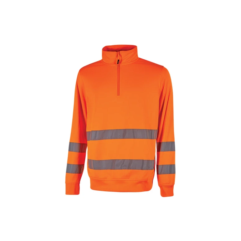 Arbeitssweatshirt mit hoher Sichtbarkeit und halbem Reißverschluss U-Power Felis WHL319
