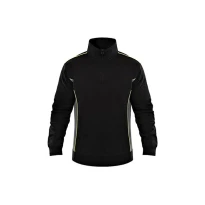 Arbeitssweatshirt mit Halbreißverschluss Fluo