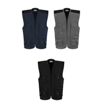 Arbeitsweste mit Mehreren Taschen Stretch und Durchgehendem Reißverschluss Multi