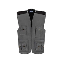Arbeitsweste mit Mehreren Taschen Stretch und Durchgehendem Reißverschluss Multi