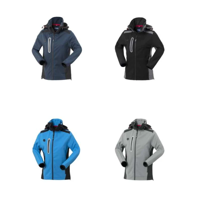 Arbeitsjacke Softshell mit mehreren Taschen wasserdicht und mit Kapuze für Damen Rossini Smarty Lady HH639