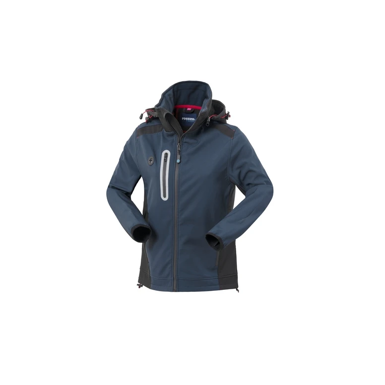 Arbeitsjacke Softshell mit mehreren Taschen wasserdicht und mit Kapuze für Damen Rossini Smarty Lady HH639