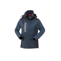 Arbeitsjacke Softshell mit mehreren Taschen wasserdicht und mit Kapuze für Damen Rossini Smarty Lady HH639