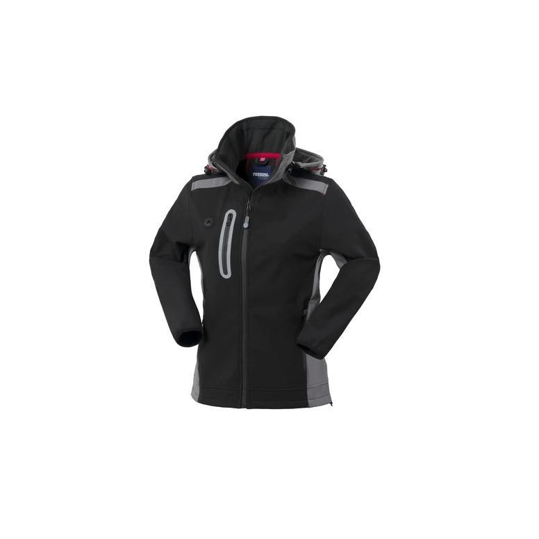 Arbeitsjacke Softshell mit mehreren Taschen wasserdicht und mit Kapuze für Damen Rossini Smarty Lady HH639