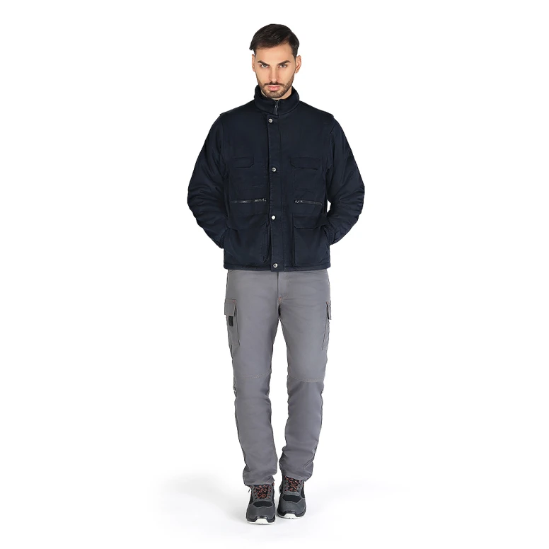Arbeitsjacke mit mehreren Taschen und abnehmbaren Ärmeln mit Reißverschluss Winter 279BN