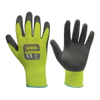 12 Paar - Arbeitshandschuhe mit Latexbeschichtung hohe Sichtbarkeit Logica ROADHV/2