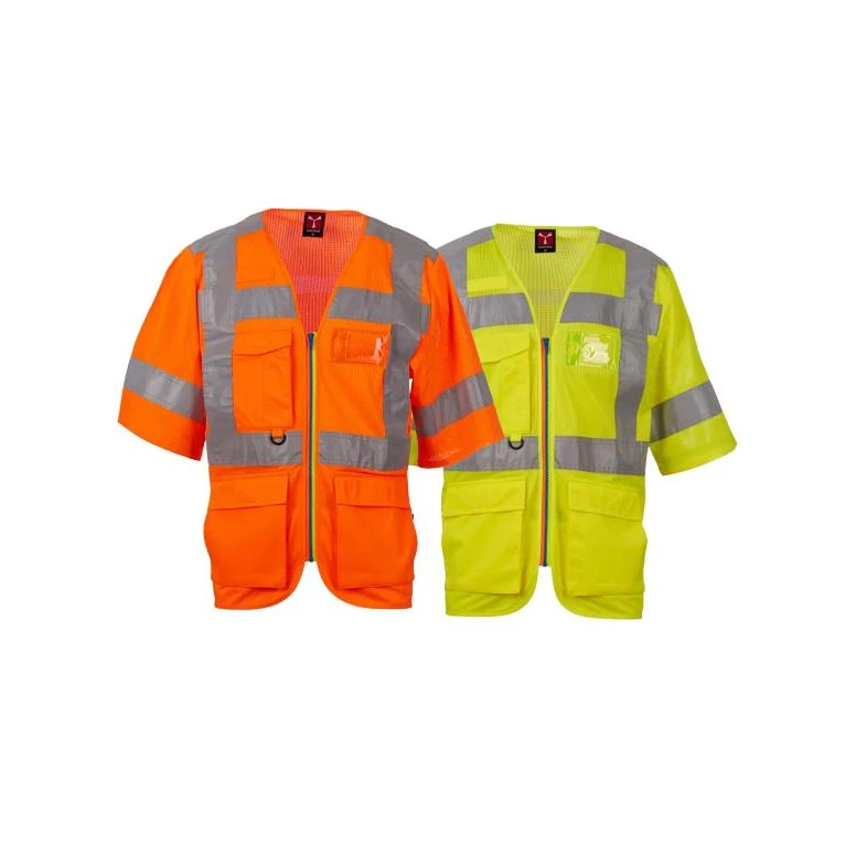Arbeitsgilet mit hoher Sichtbarkeit Mehrtaschen Kurzarm Payper EXO MESH AY 7624
