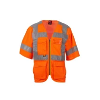 Arbeitsgilet mit hoher Sichtbarkeit Mehrtaschen Kurzarm Payper EXO MESH AY 7624 2