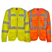Arbeitsgilet mit hoher Sichtbarkeit Mehrtaschen Langarm Payper LONG EXO AY 7625