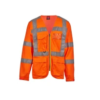 Arbeitsgilet mit hoher Sichtbarkeit Mehrtaschen Langarm Payper LONG EXO AY 7625