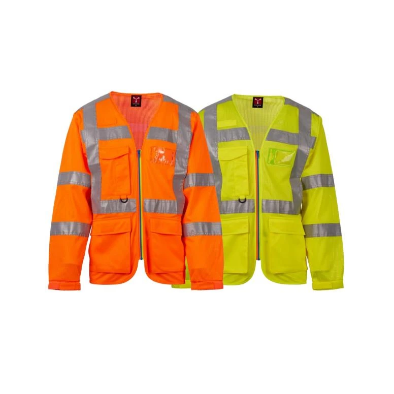 Arbeitsgilet mit hoher Sichtbarkeit Mehrtaschen Langarm Payper LONG EXO MESH AY 7626