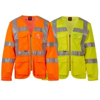 Arbeitsgilet mit hoher Sichtbarkeit Mehrtaschen Langarm Payper LONG EXO MESH AY 7626