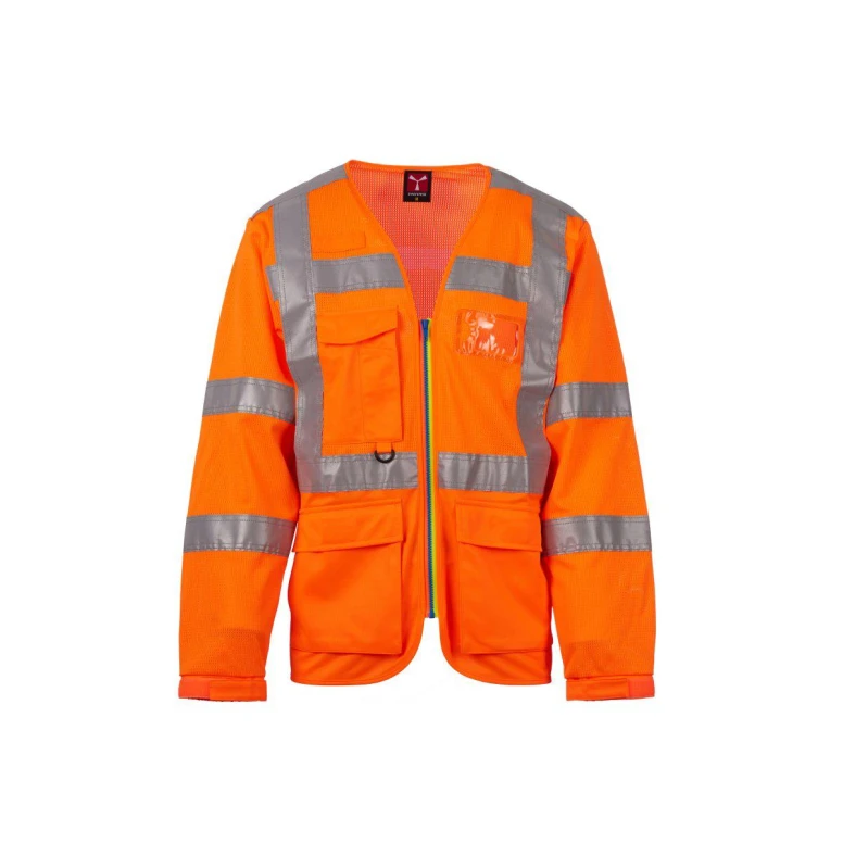 Arbeitsgilet mit hoher Sichtbarkeit Mehrtaschen Langarm Payper LONG EXO MESH AY 7626