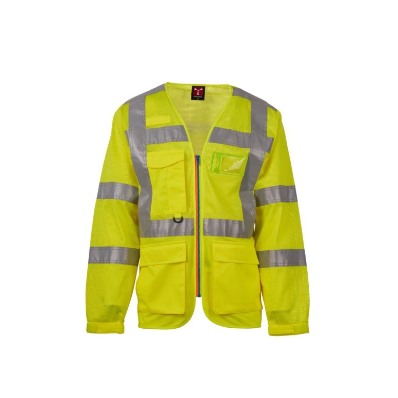 Arbeitsgilet mit hoher Sichtbarkeit Mehrtaschen Langarm Payper LONG EXO MESH AY 7626