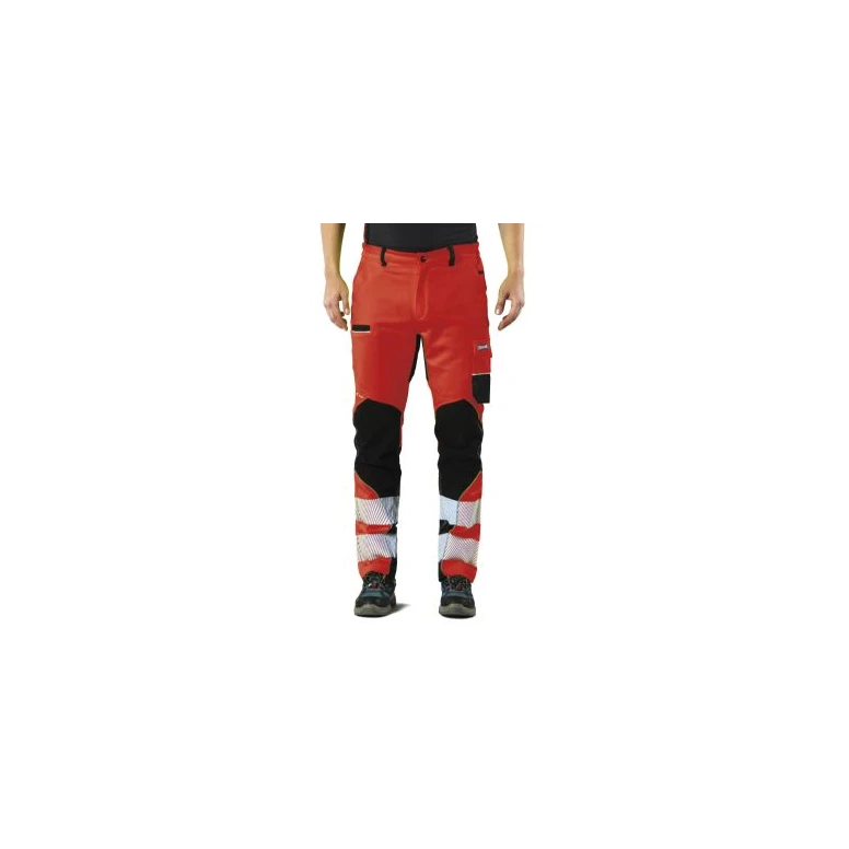 Stretch-Arbeitshose mit hoher Sichtbarkeit und Multifunktionstaschen Issa Line Extreme Trousers 8830BHV